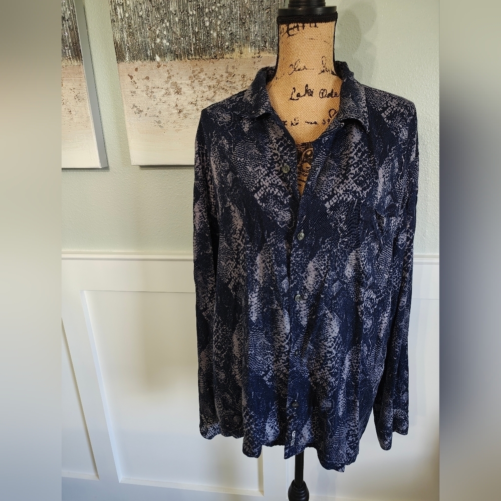 Guess Jeans Animal Print Casual Button Down Shirt Men